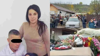 Lacrimi și durere la căpătâiul femeii ucise de soț din Teleorman! Mihaela a fost condusă pe ultimul drum