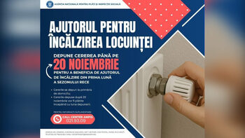 Dolj: Termen-limită 20 noiembrie pentru ajutorul de încălzire din prima lună a sezonului rece