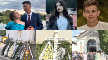 Imagini cutremurătoare de la înmormântarea celor patru tineri care au murit în tragedia din Munții Iezer! Zeci de (…)