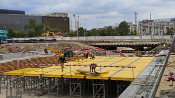 Lucrările la planşeul Unirii au ajuns la 25%. La cât au ajuns facturile neplătite