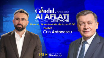 „Ai Aflat! cu Ionuț Cristache” începe miercuri, 24 septembrie, de la ora 15.00, live pe Gândul. Invitat: Crin Antonescu