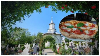O pomană improvizată! Pizza în loc de colivă, după ce firma de pompe funebre le-a dat țeapă