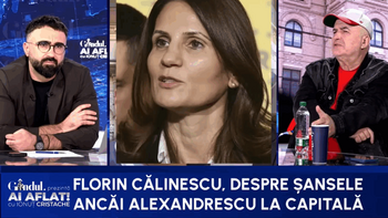 Florin Călinescu vede un competitor redutabil în Anca Alexandrescu: „Are un avantaj clar”