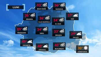 Vremea de mâine 7 iulie. Valul de caniculă cuprinde toată ţara. Maxima zilei va fi de 40 de grade