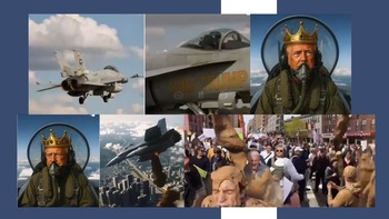 Cum răspunde Trump protestelor din țară: publică un clip făcut cu AI, în care zboară pe deasupra protestatarilor și (…)