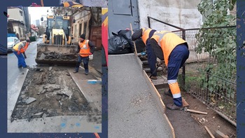 (P) Continuă intervențiile pentru îmbunătățirea infrastructurii din Sectorul 5. Rampă pentru pubele și reparații (…)