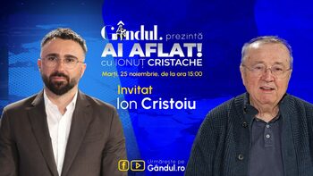 „Ai Aflat! cu Ionuț Cristache” începe marți, 25 noiembrie, de la ora 15.00, LIVE pe Gândul. Invitat: Ion Cristoiu
