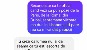 BANCUL ZILEI | „Tu crezi că lumea nu își dă seama că ești escortă?”