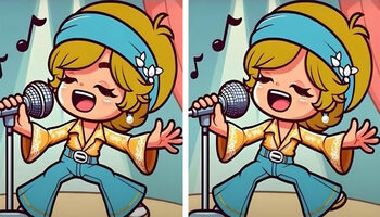 Test de logică | Aceste două cântărețe par identice, dar nu sunt. Identificați cele 5 diferențe!