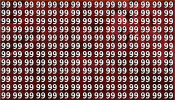 Iluzie optică virală | În doar 7 secunde, găsiți numărul 96 ascuns printre 99