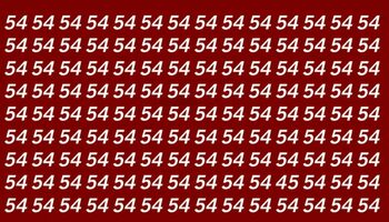 Iluzie optică virală | Găsiți numărul ’45’ din șirul de ’54’ în doar 7 secunde!