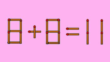 Test de inteligență | Mutați un singur chibrit, pentru a corecta 8 + 8 = 11