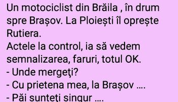 Bancul sfârșitului de săptămână | Motociclistul și polițistul de la Rutieră