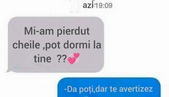 BANC | „Mi-am pierdut cheile, pot dormi la tine?”