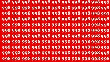 Test de perspicacitate | Nu toate numerele din această poză sunt 998. Găsiți-l pe cel diferit!
