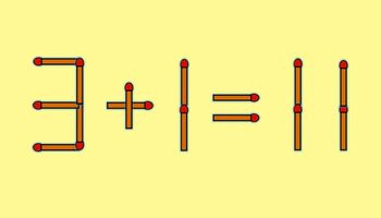 Test IQ cu chibrituri | Mutați un singur băț, pentru a corecta 3 + 1 = 11
