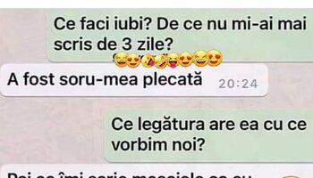 Bancul de joi | „De ce nu mi-ai mai scris de 3 zile?”
