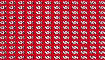 TEST IQ | Nu toate numerele din imagine sunt 434. Găsiți-l pe cel diferit!