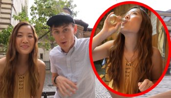 Cum au reacționat acești doi americani, după ce au băut țuică pentru prima dată, într-un restaurant din București