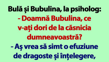 BANC | Bulă și Bubulina, la psiholog