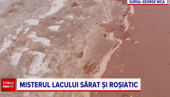 Misterul lacului sărat și roșiatic de la Movila Miresii, din Brăila. Cum explică specialiștii acest fenomen