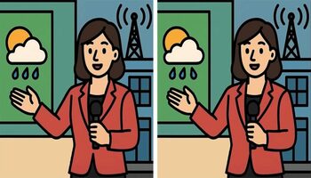Test de inteligență | Identificați cele 3 diferențe dintre cele două prezentatoare ale rubricii Meteo