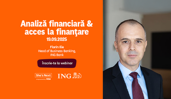She’s Next by ING & Visa susține antreprenoarele! Câștigă un grant de 10.000-30.000 € și mentorat personalizat. (…)