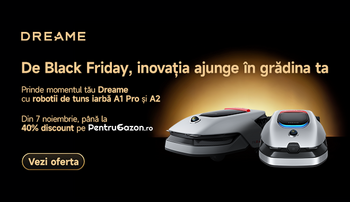 De Black Friday, inovația ajunge în grădina ta Prinde momentul tău Dreame. Tunde gazonul cu precizie, prin puterea (…)