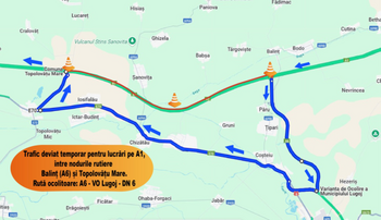 O bucată din Autostrada A1 Lugoj – Timișoara va fi închisă în iulie