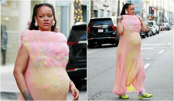 Rihanna, apariție extravagantă în Los Angeles! Cât a costat-o rochia