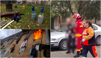 Filmul exploziei blocului din Balş. Deşi era racordat la reţeaua de gaz, 70% dintre locatari foloseau butelii