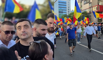 Protest în Capitală. George Simion s-a alăturat celor peste 200 de oameni strânși în Piața Victoriei
