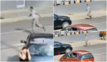 Tânăr din Cluj, lovit de o maşină pe stradă după ce a traversat neregulamentar. Reacţia lui, filmată