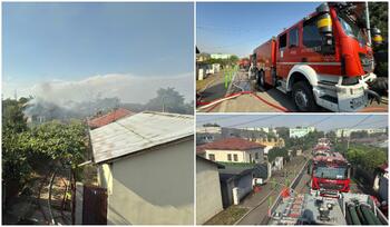 Incendiu puternic în localitatea 1 Decembrie: două case și un garaj, cuprinse de flăcări. A fost emis RO-Alert