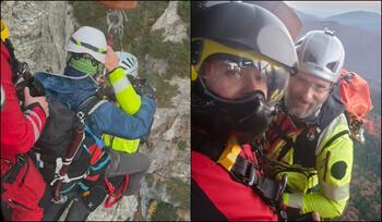 Turist de 64 de ani, blocat pe versantul Albisoara Brânei, recuperat cu elicopterul de salvamontişti