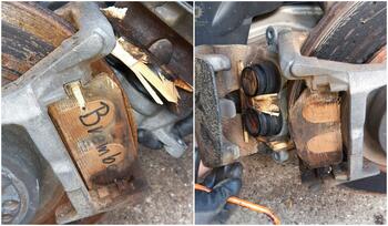 A dat o avere pe un Mercedes GLE, dar la scurt timp a simţit miros de ars. Când a verificat frânele, a amuţit