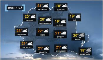 Vremea de mâine 2 noiembrie. România se bucură de o zi caldă, cu soare și maxime de 24 de grade Celsius