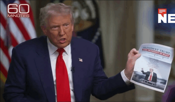 Trump și-a scos din buzunar în timpul interviului o foaie de hârtie cu numărul războaielor pe care le-ar fi încheiat