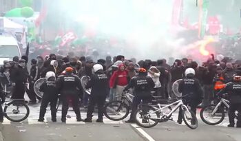Belgia, paralizată de o grevă generală: Proteste violente la Bruxelles, zboruri anulate și transport blocat (Video)