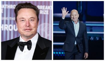 Elon Musk îl ironizează public pe Jeff Bezos: „A trecut de la a fi un tocilar slab la a arăta ca The Rock”