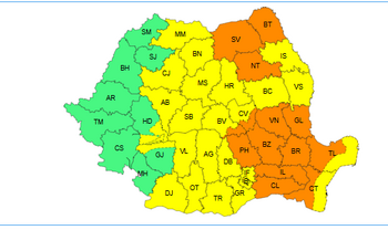 Cod galben de instabilitate atmosferică în cea mai mare parte a Olteniei