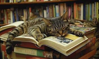 Pisicile bibliotecare fac furori printre cititori. Există librării unde mângâi și adopți animale. Felinele (…)