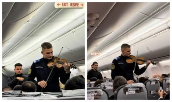 Surpriză de 1 decembrie, la 10.000 m altitudine! Momentul care i-a înduioșat pe toți pasagerii Tarom