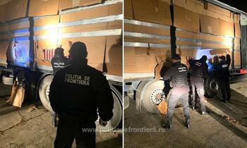 Aproape 4 milioane de ţigarete de contrabandă, descoperite la Calafat, într-un ansamblu rutier condus de un bosniac