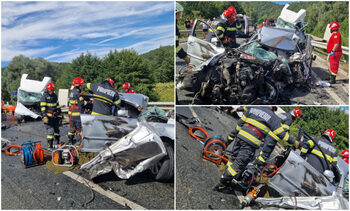 Accident grav cu un TIR, două maşini şi o camionetă! Un bărbat a murit pe loc
