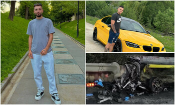 Filmul tragediei din Vâlcea, unde Eduard și Narcis au murit carbonizaţi într-un BMW. Mașina, cumpărată ieri