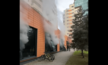 VIDEO/ Incendiu la subsolul unui bloc de pe Calea Plevnei din București
