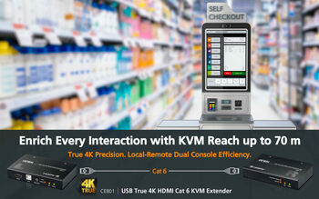 ATEN CE801 – Extensie KVM True 4K pentru control sigur la distanță