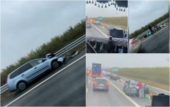 Cum a fost prins un neamţ cu mama moartă în maşină pe A2