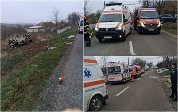 Un copil de un an și o lună, proiectat prin parbriz în urma unui accident rutier în Vaslui